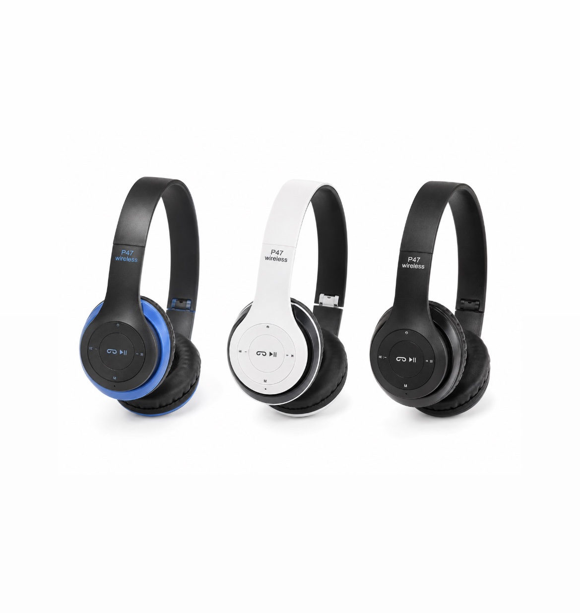 هدفون بلوتوثی مدل P47 بدون قابلیت نویز کنسلینگ، درگاه شارژ Micro USB، دارای شیار کارت حافظه