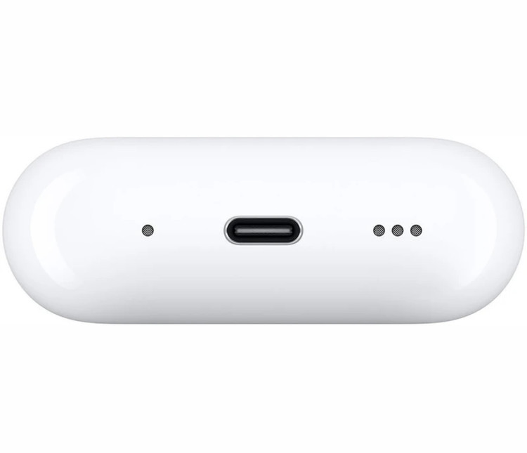 ایرپاد بلوتوثی اپل مدل AirPods Pro 2nd Generation با نویز کنسلینگ فعال (ANC)، نویز کنسلینگ میکروفون (ENC)، درگاه شارژ USB Type-C، با قابلیت شارژ بیسیم، دارای میکروفون دوگانه از نوع Beamforming، مقاومت در برابر رطوبت و عرق - سفید