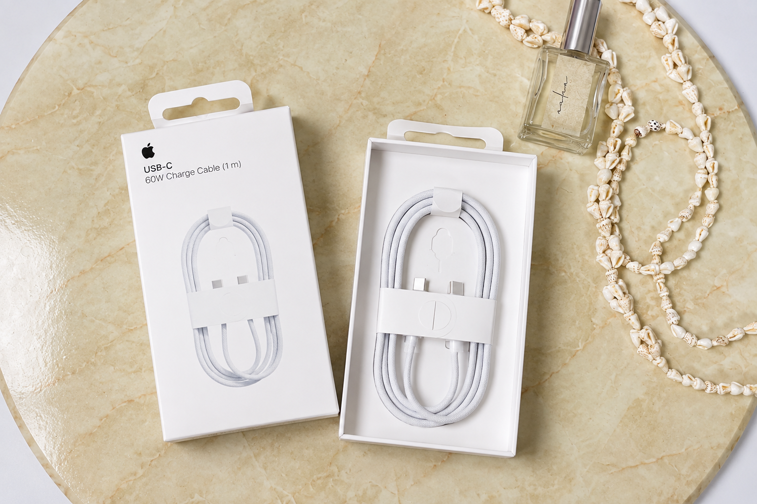 type-C به USB-C كابل ايل مخصوص ايفون۱۴ تا ۱۸ كابل شاررژ يك مترى۶۰ وات