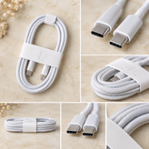 type-C به USB-C كابل ايل مخصوص ايفون۱۴ تا ۱۸ كابل شاررژ يك مترى۶۰ وات